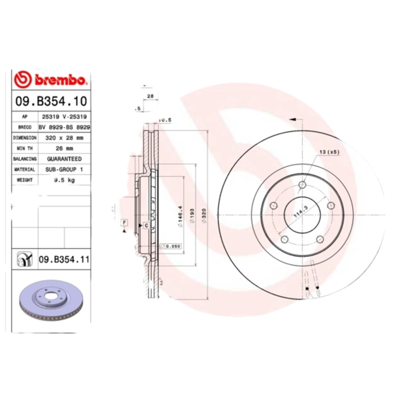 BREMBO Brzdový kotúč 09B35411