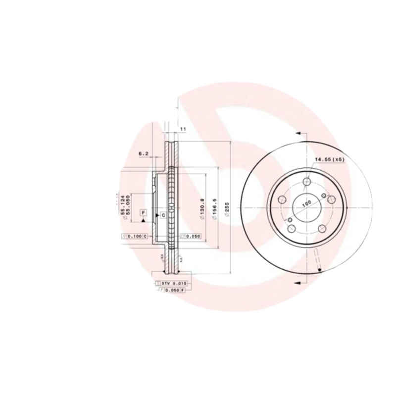 BREMBO Brzdový kotúč 09B49411