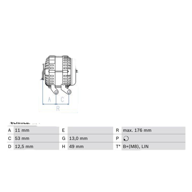 BOSCH Alternátor 0986082220