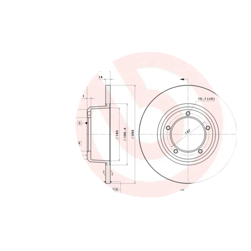 BREMBO Brzdový kotúč 08534711