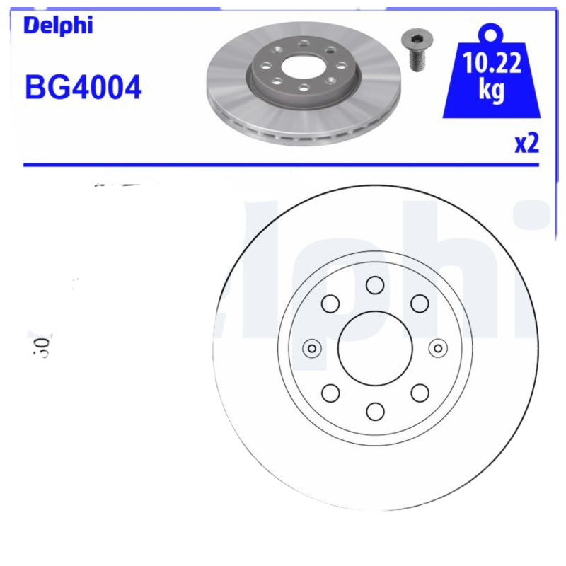 DELPHI Brzdový kotúč BG4004