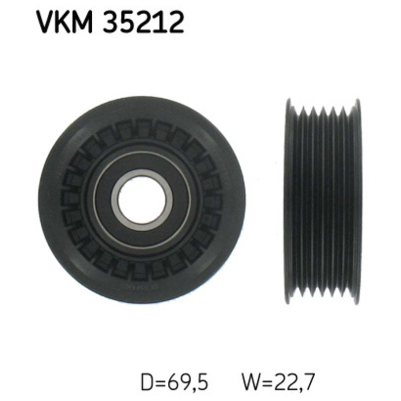 SKF Vratná/vodiaca kladka rebrovaného klinového remeňa VKM35212
