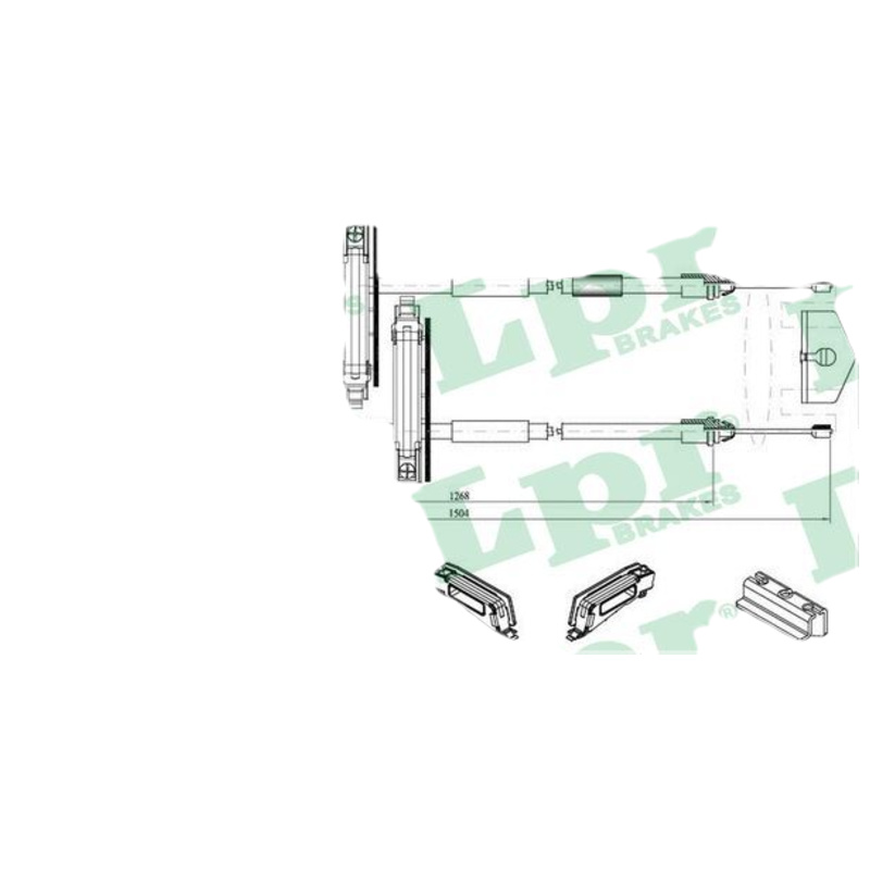 LPR Ťažné lanko parkovacej brzdy C0225B