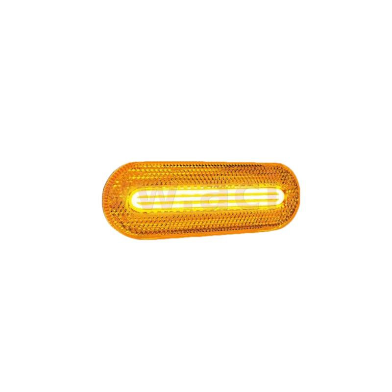 poziční světlo LED oválné oranžové (126x51 mm) s odrazkou, s držákem v zadní části
