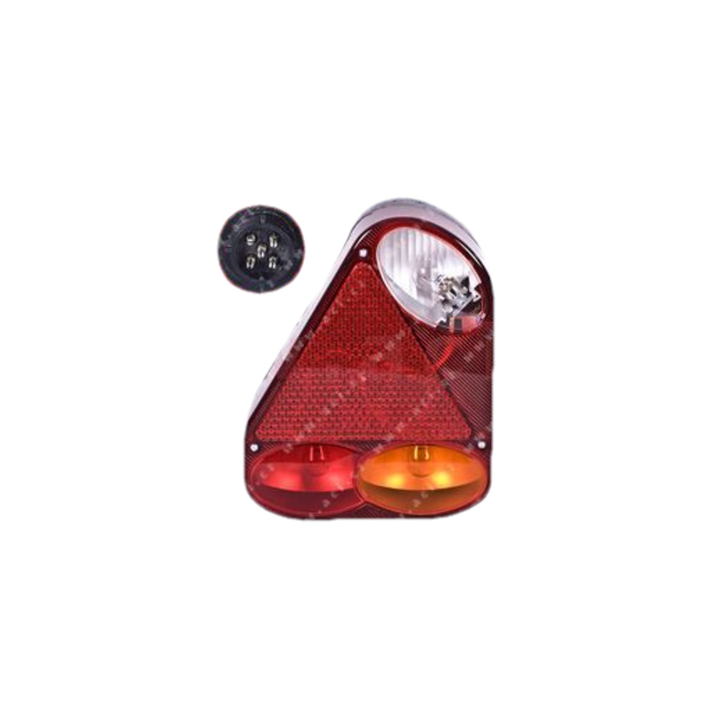 zadní světlo výška 220 mm 5 pin, se žárovkami, L - 9907507