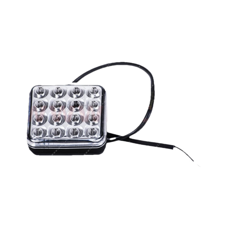 zadní mlhovka LED čtverec 68x78x40 mm (montáž na 2 šrouby, kabel 0,5 m) 12-36V