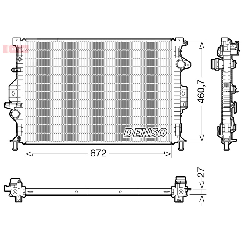 DENSO Chladič motora DRM10115