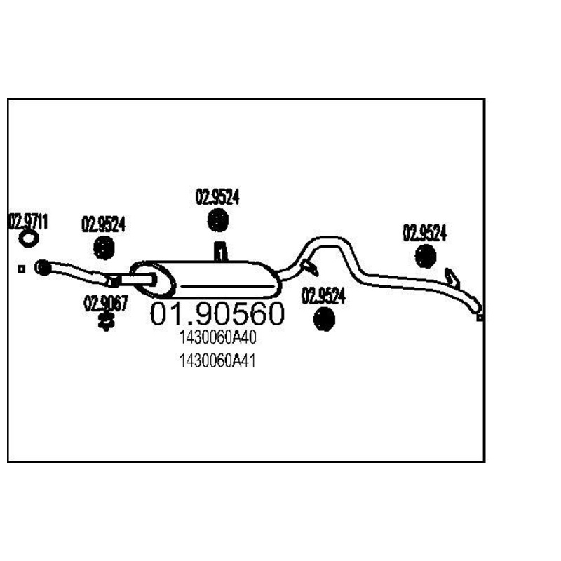MTS Koncový tlmič výfuku 0190560