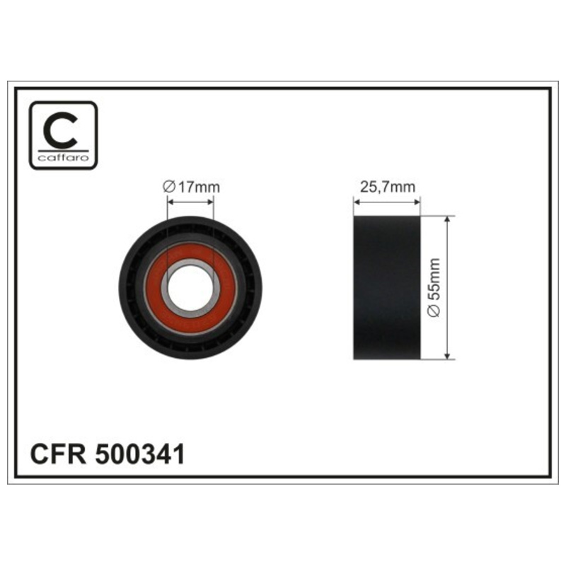 CAFFARO Napínacia kladka rebrovaného klinového remeňa 500341