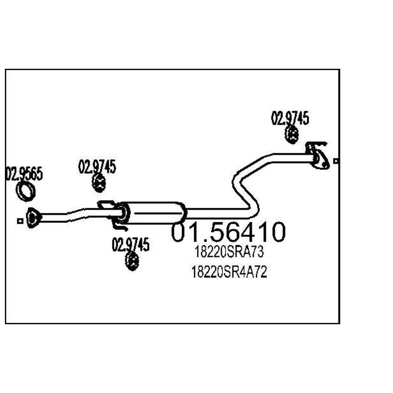MTS Stredný tlmič výfuku 0156410