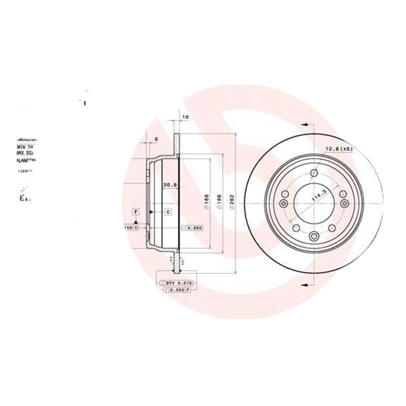BREMBO Brzdový kotúč 08A86921
