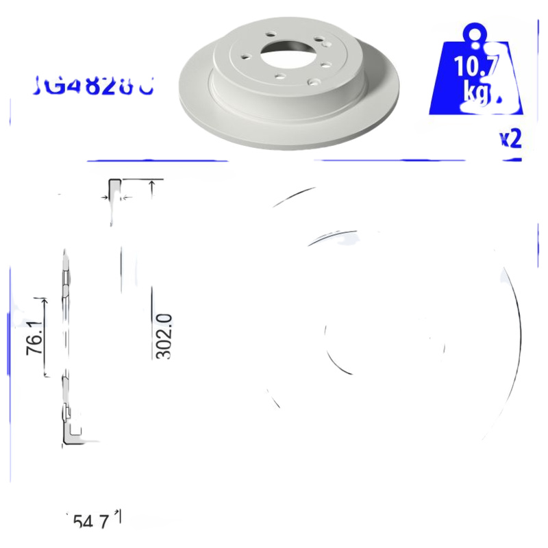 DELPHI Brzdový kotúč BG4828C