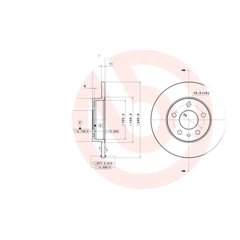 BREMBO Brzdový kotúč 08508521