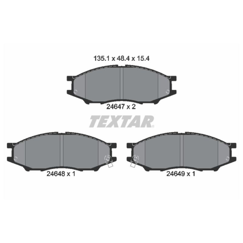 TEXTAR Sada brzdových platničiek kotúčovej brzdy 2464701