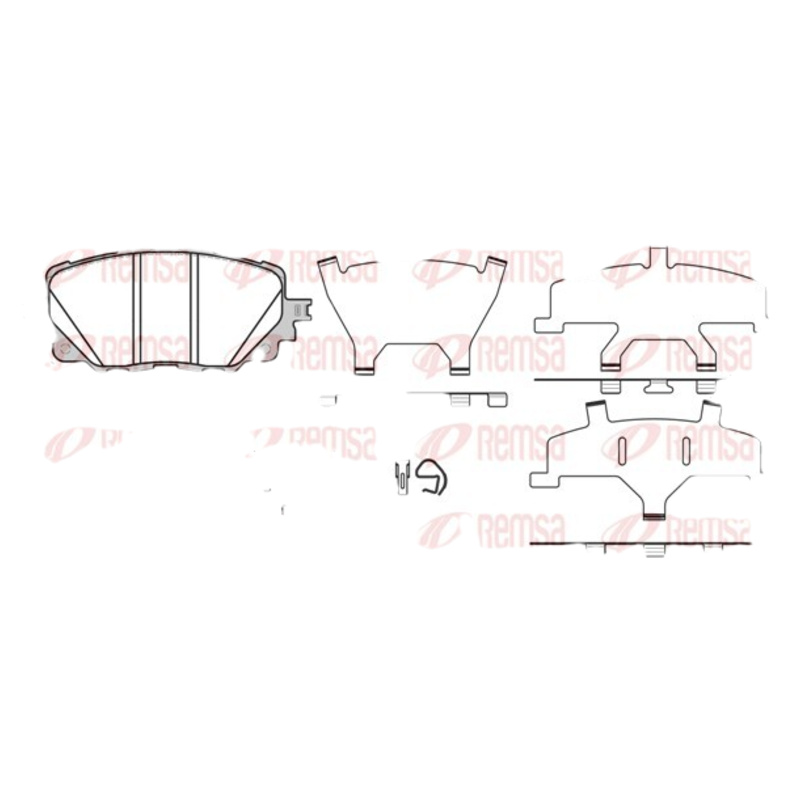 REMSA Sada brzdových platničiek kotúčovej brzdy 170800