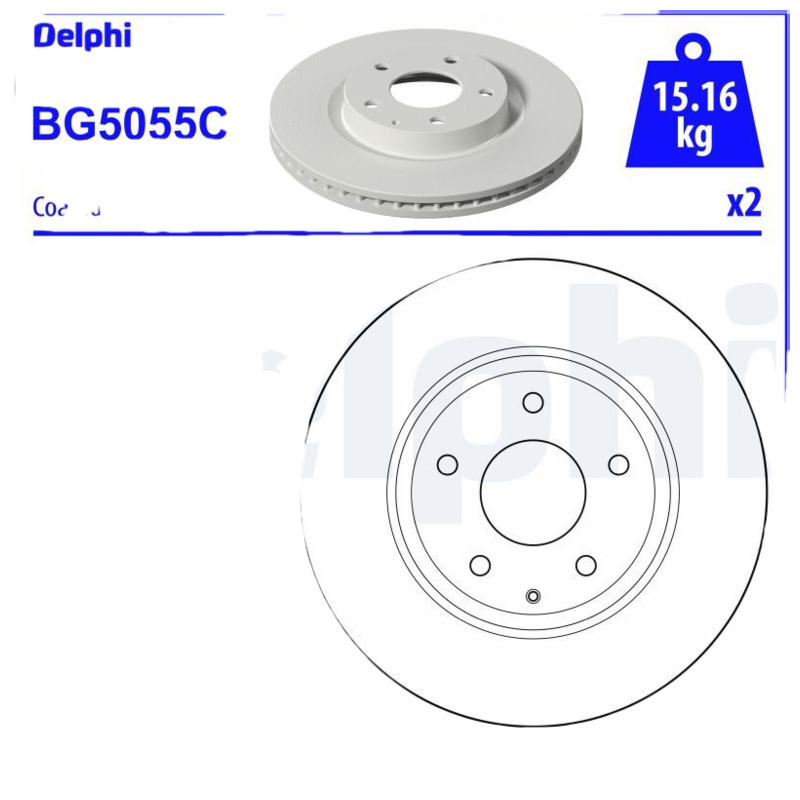 DELPHI Brzdový kotúč BG5055C