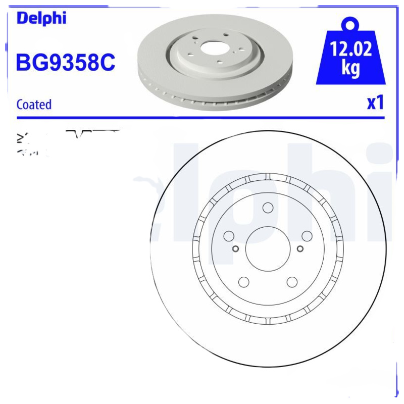 DELPHI Brzdový kotúč BG9358C