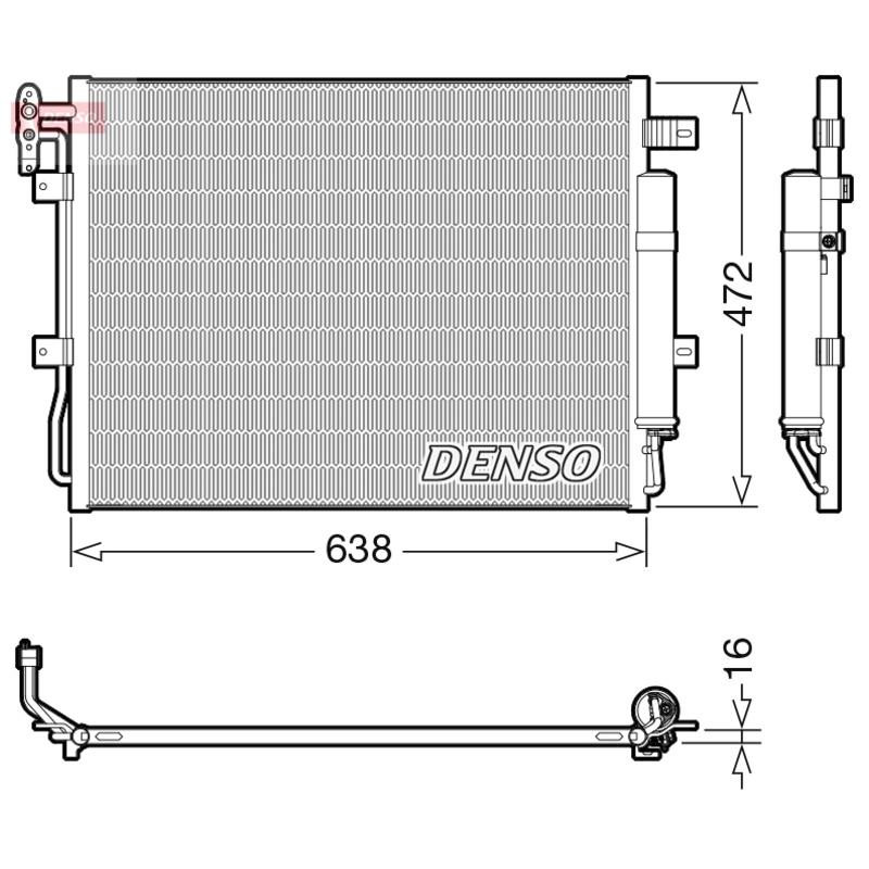 DENSO Kondenzátor klimatizácie DCN14003