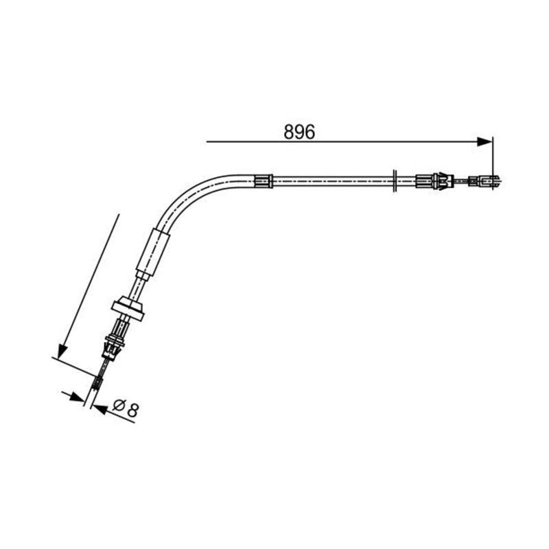 BOSCH Ťažné lanko parkovacej brzdy 1987482543