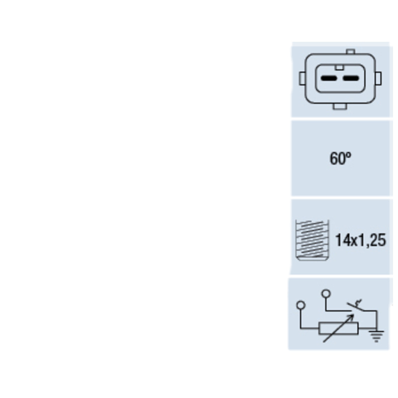 FAE Snímač teploty chladiacej kvapaliny 34425