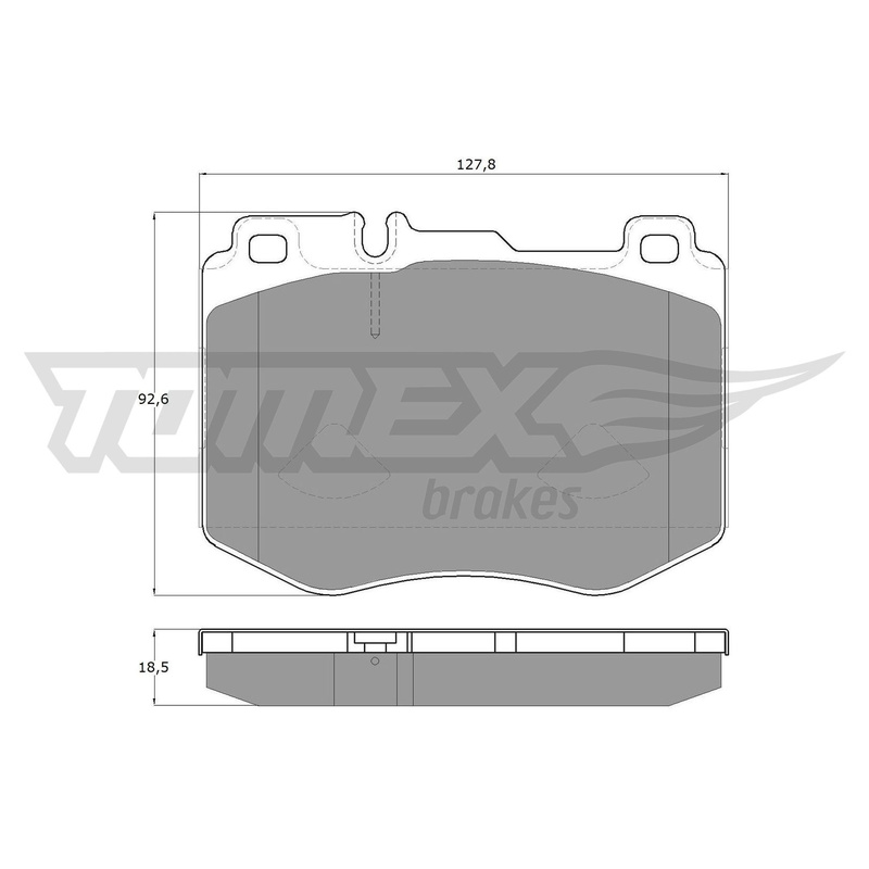 TOMEX Sada brzdových platničiek kotúčovej brzdy TX 18-52