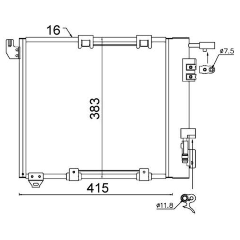 MAHLE ORIGINAL Kondenzátor klimatizácie AC 349 000S