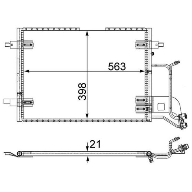 MAHLE ORIGINAL Kondenzátor klimatizácie AC 352 000S