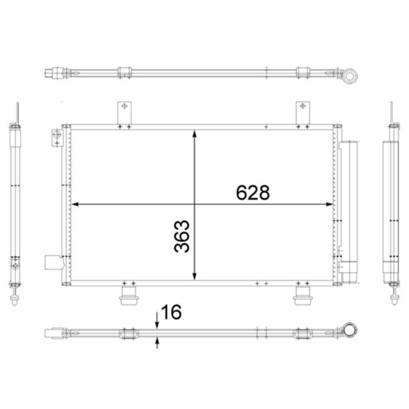 MAHLE ORIGINAL Kondenzátor klimatizácie AC 556 000S