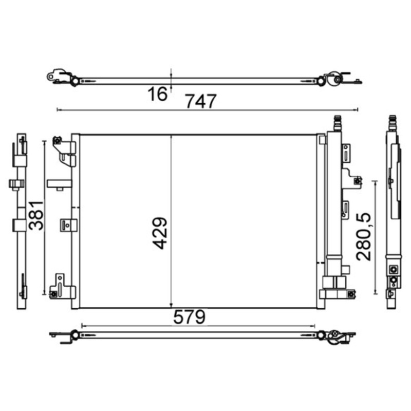 MAHLE ORIGINAL Kondenzátor klimatizácie AC 635 000S