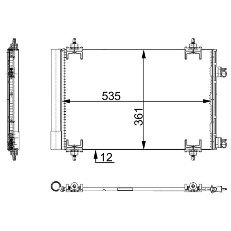 MAHLE ORIGINAL Kondenzátor klimatizácie AC 668 000S