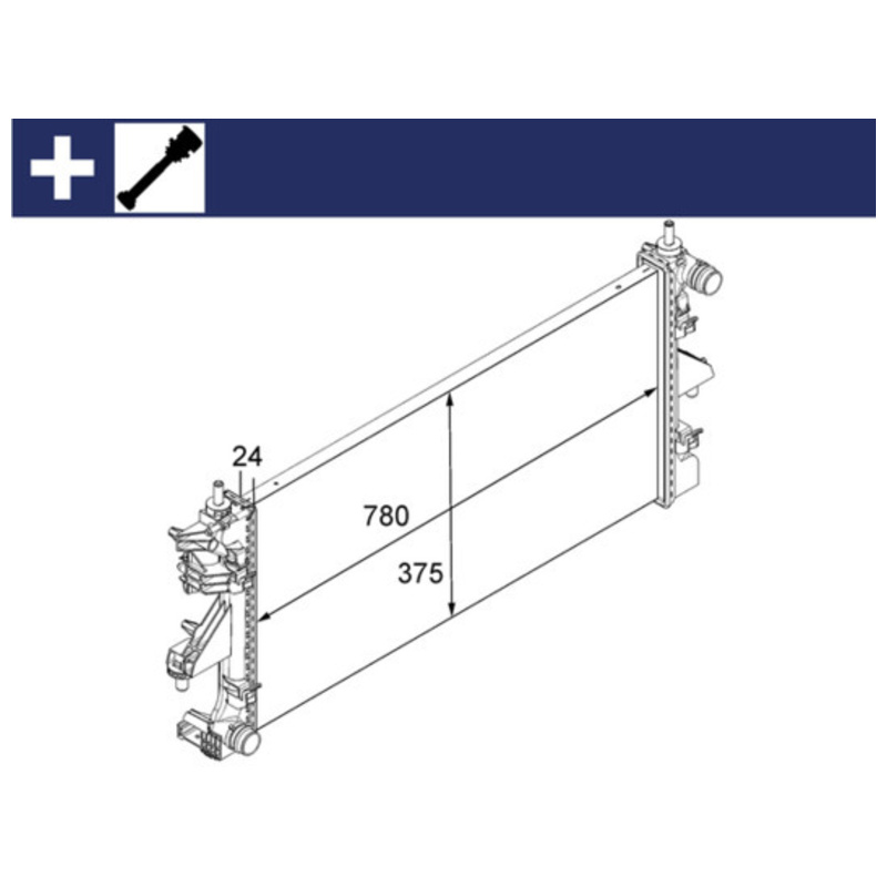 MAHLE ORIGINAL Chladič motora CR 881 000S