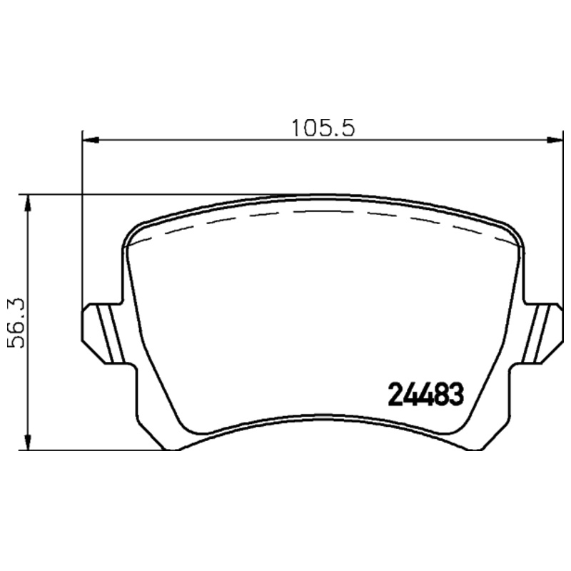 HELLA Sada brzdových platničiek kotúčovej brzdy 8DB 355 025-341