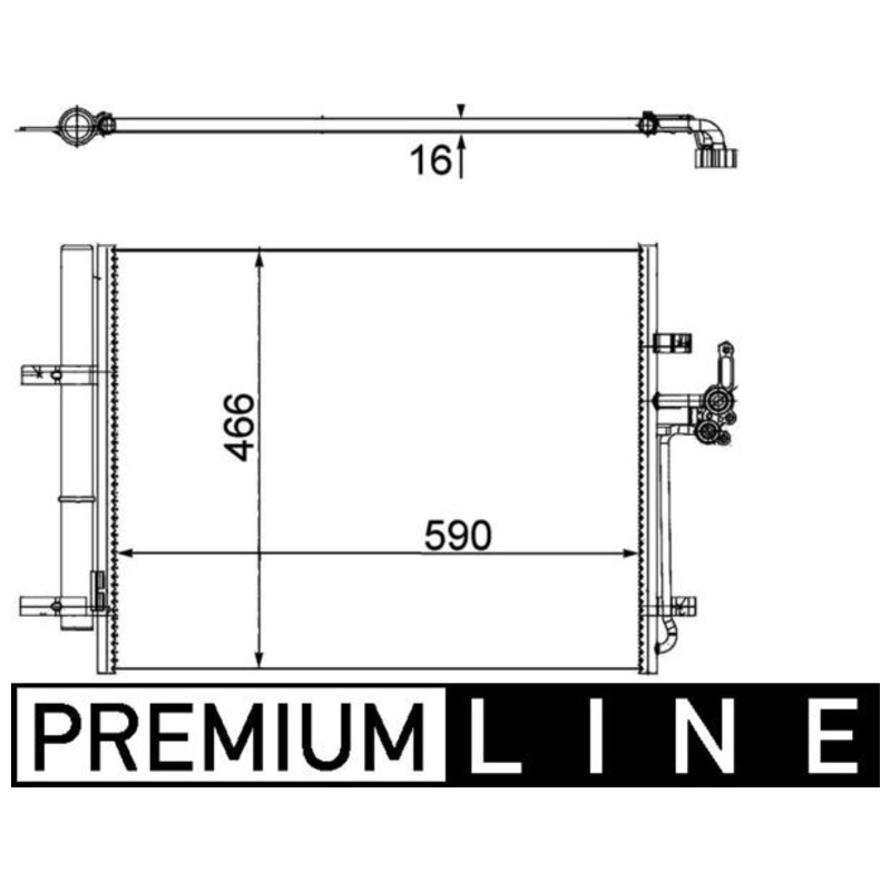 MAHLE ORIGINAL Kondenzátor klimatizácie AC 500 000P