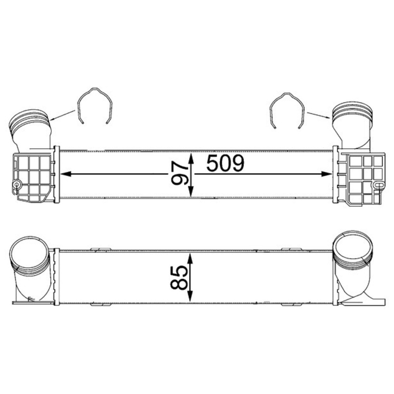 MAHLE ORIGINAL Chladič plniaceho vzduchu CI 146 000S