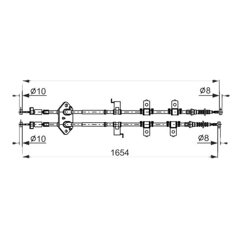 BOSCH Ťažné lanko parkovacej brzdy 1 987 482 896