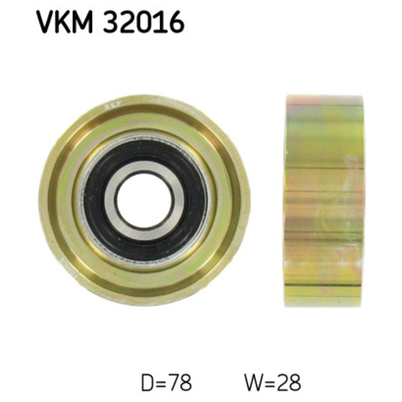 SKF Vratná/vodiaca kladka rebrovaného klinového remeňa VKM32016