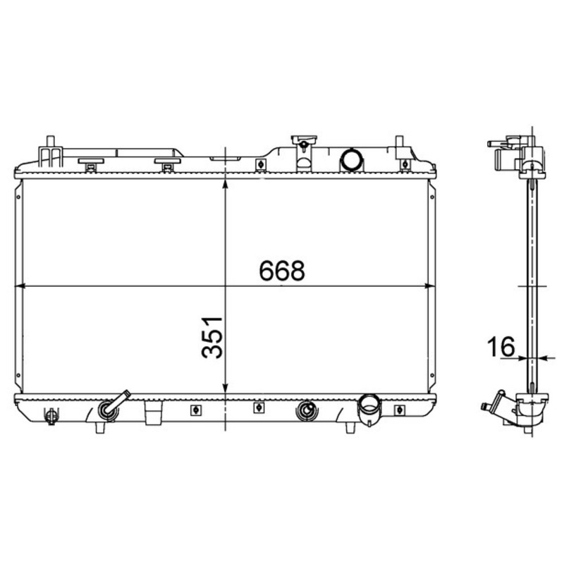 MAHLE ORIGINAL Chladič motora CR 740 000S