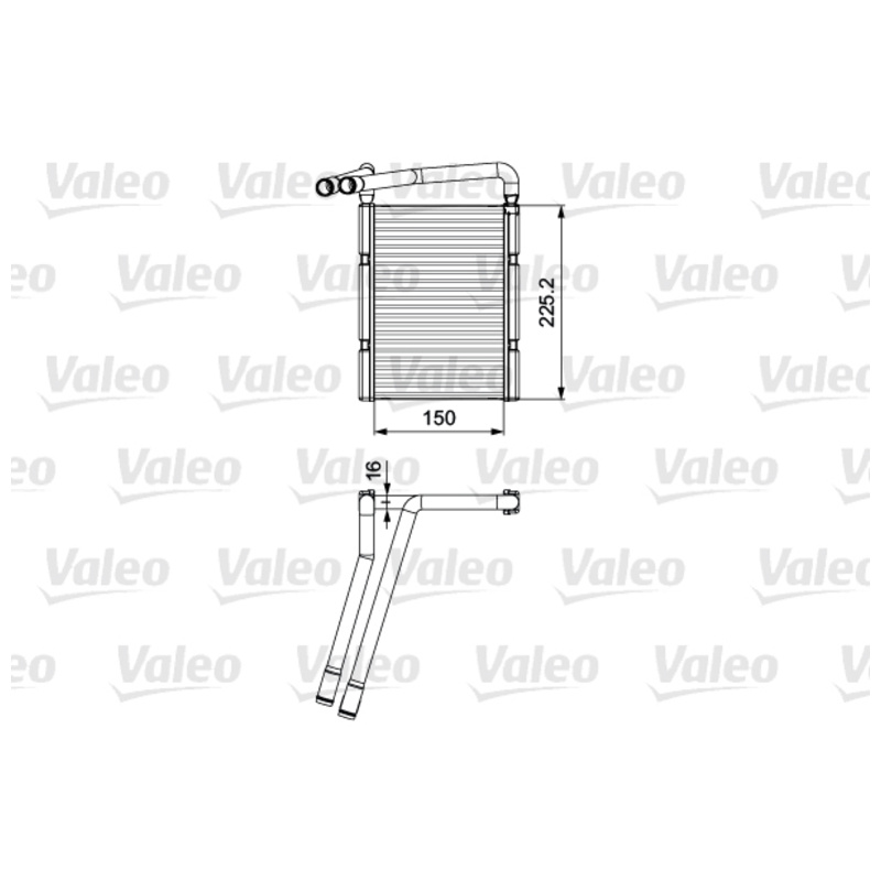 E-shop VALEO Výmenník tepla vnútorného kúrenia 811548