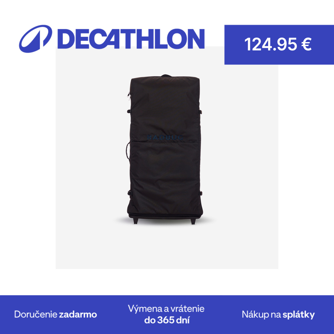 Cestovný kufor na bodyboard na kolieskach 900 čierny