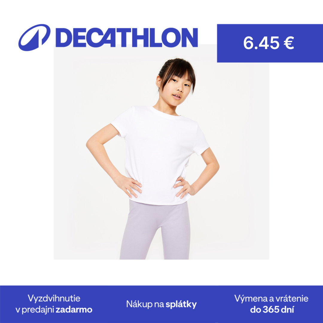 Bavlnené dievčenské tričko biele