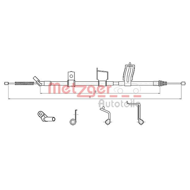 METZGER Ťažné lanko parkovacej brzdy 17.0330