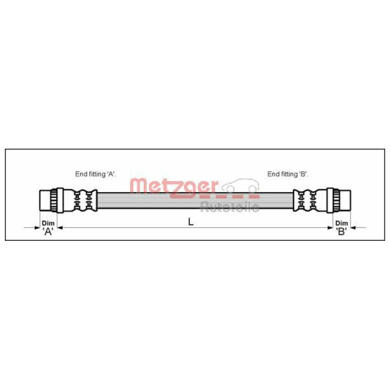 METZGER Brzdová hadica 4118573