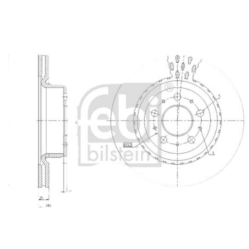 FEBI BILSTEIN Brzdový kotúč 177006