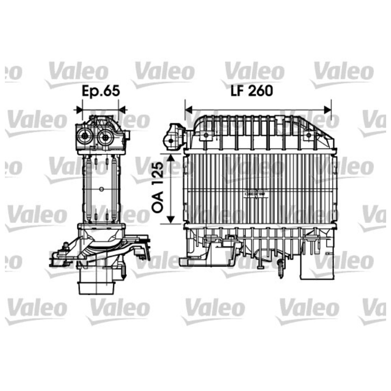 VALEO Chladič plniaceho vzduchu 817698