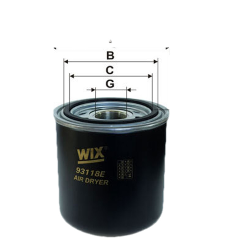 WIX FILTERS Vysúžacie puzdro vzduchu pre pneumatický systém 93118E