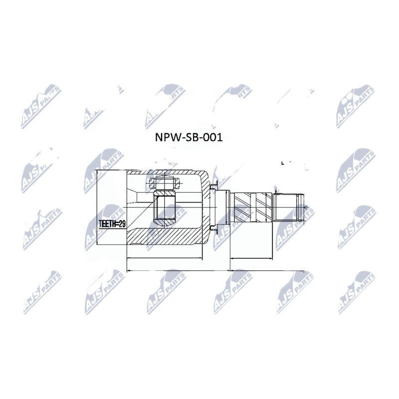 NTY Sada kĺbov hnacieho hriadeľa NPW-SB-001