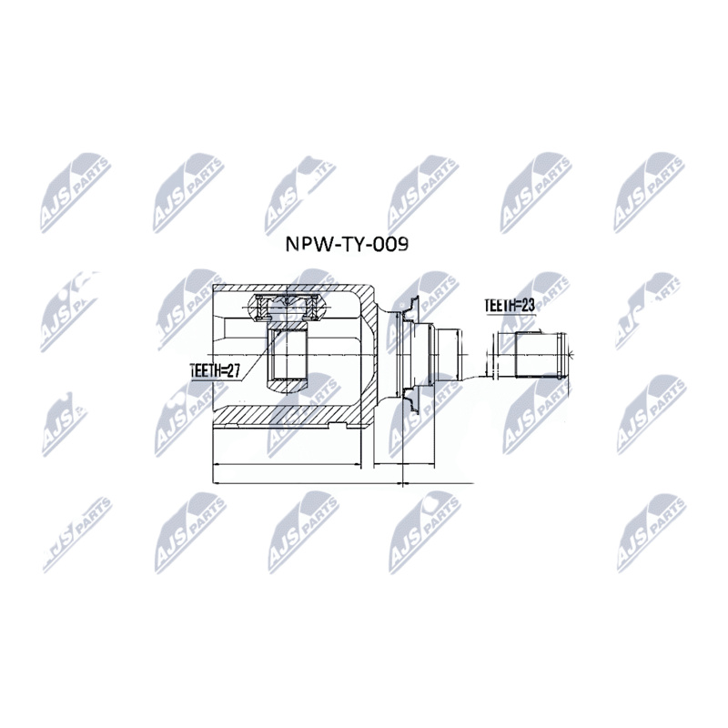 NTY Sada kĺbov hnacieho hriadeľa NPW-TY-009