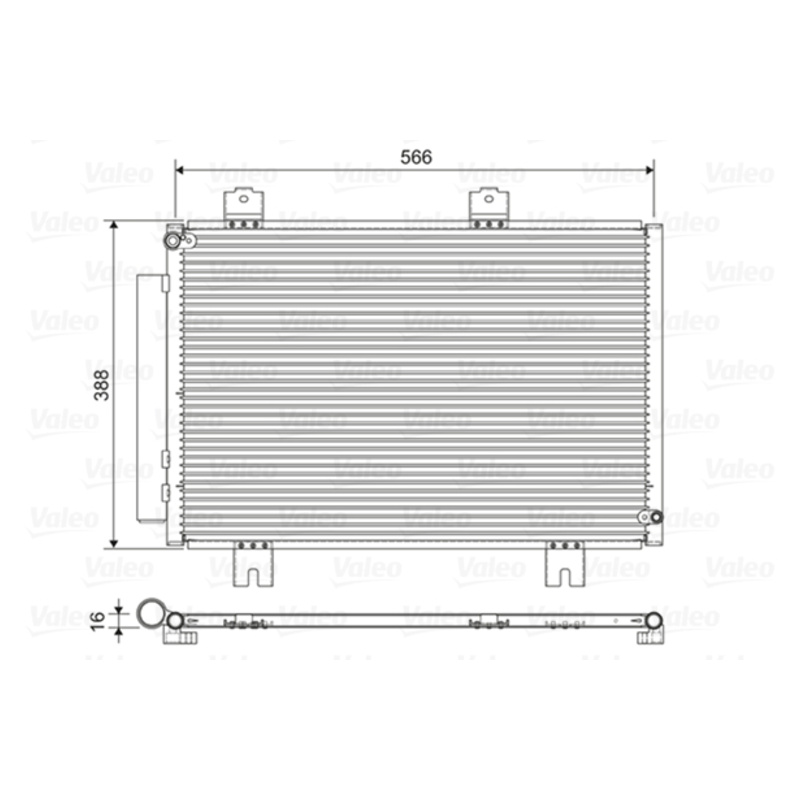 VALEO Kondenzátor klimatizácie 822594