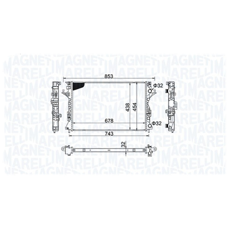 MAGNETI MARELLI Chladič motora 350213152200