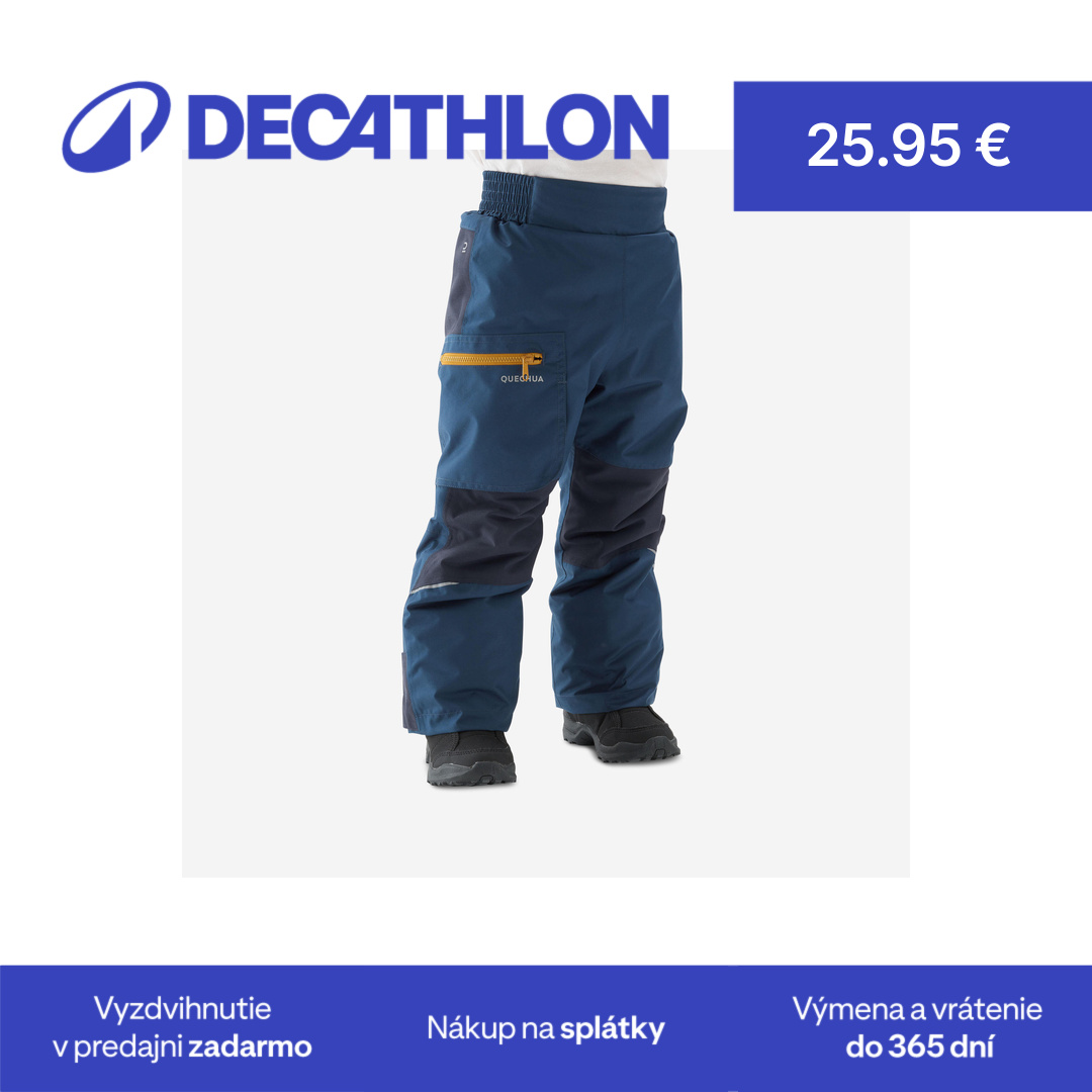 Detské nepremokavé a hrejivé turistické nohavice SH500 Mountain 2-6 rokov